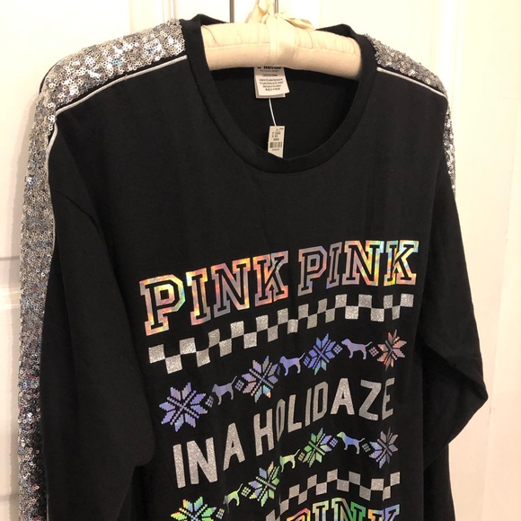 NWT! 💎 VS PINK Holidaze bling top - size Large - Picture 2 of 8